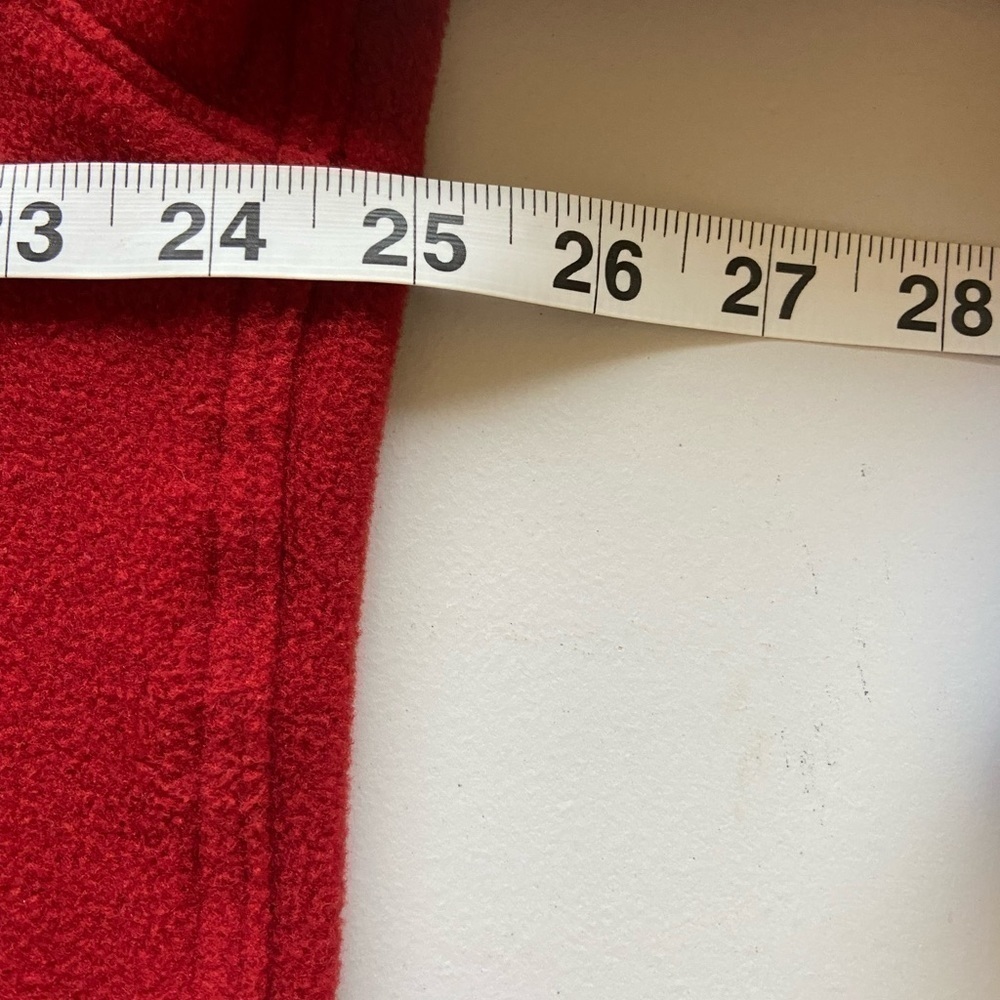 L.L. Bean Freeport Maine Chamois Button Up Shirt Sz Medium Red Polyester Camp - Picture 7 of 9